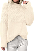Oversized Cable Knit Sweater for Women - Cozy Fall 2025 Pullover