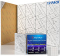 12 Pack Self-Adhesive Soundproof Wall Panels 12 x 12 in - Thick