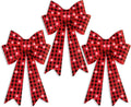 Best Choice Products Lighted Christmas Bow Set of 3 - Pre-Lit Holiday