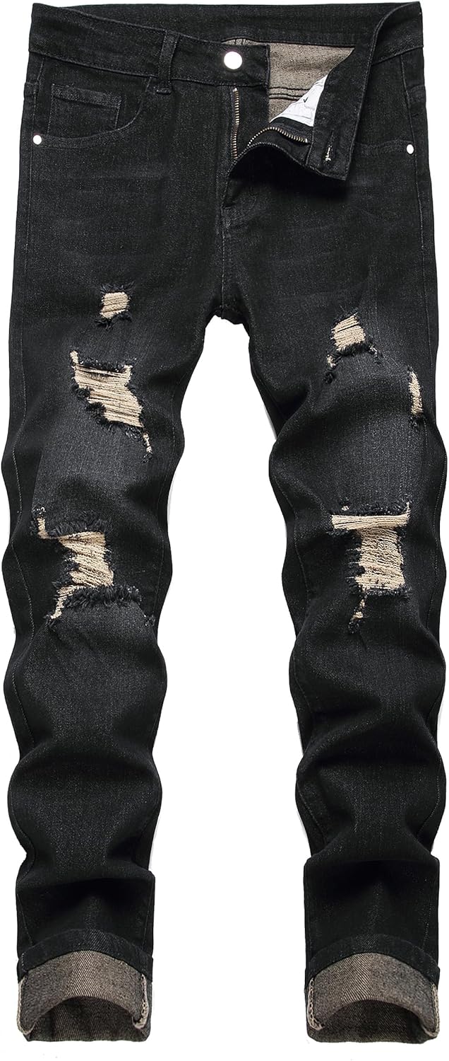 JUNBAOSS Men's Slim Fit Stretch Jeans for a Stylish Look