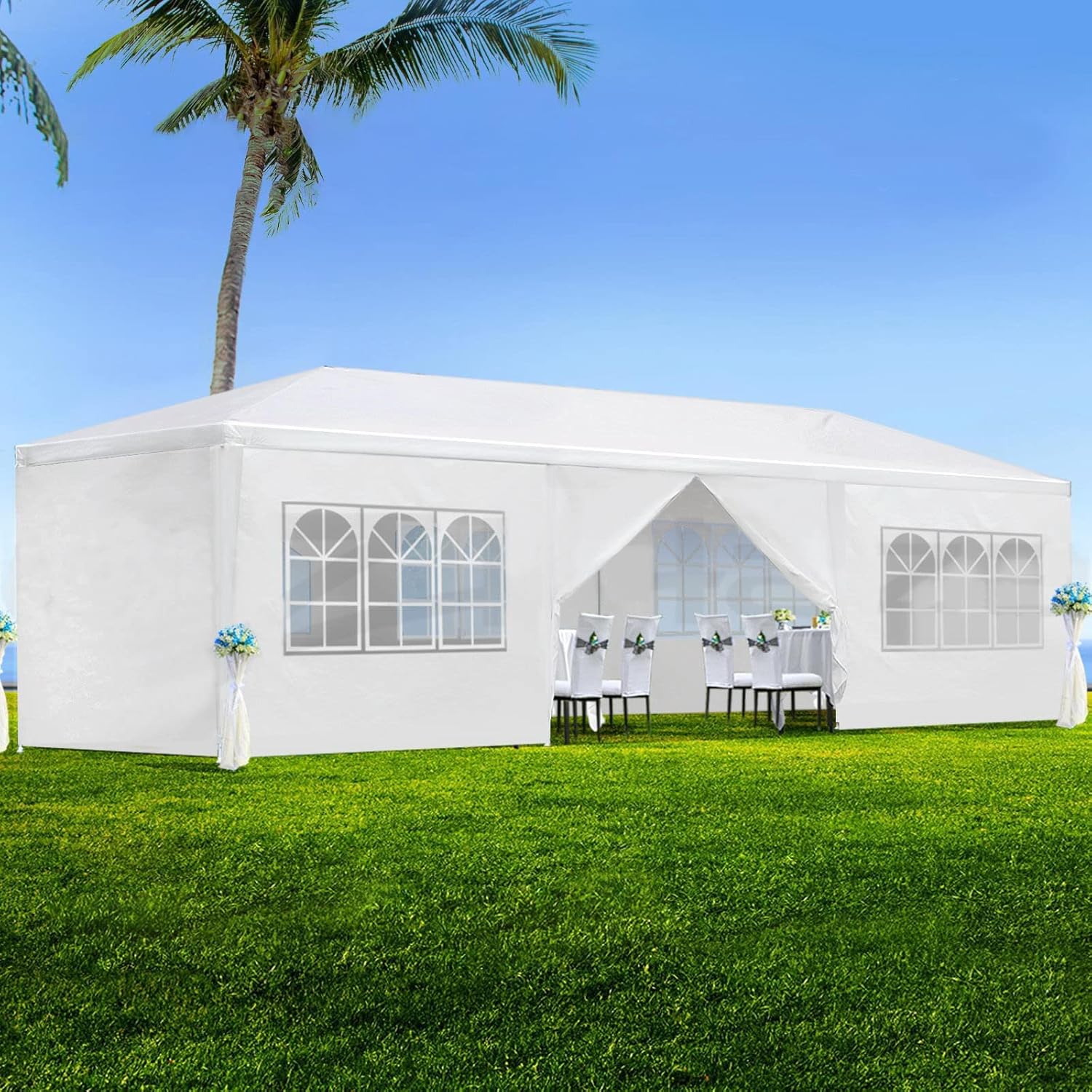 10x30 Party Tent for Outdoor Events and Weddings with Sidewalls
