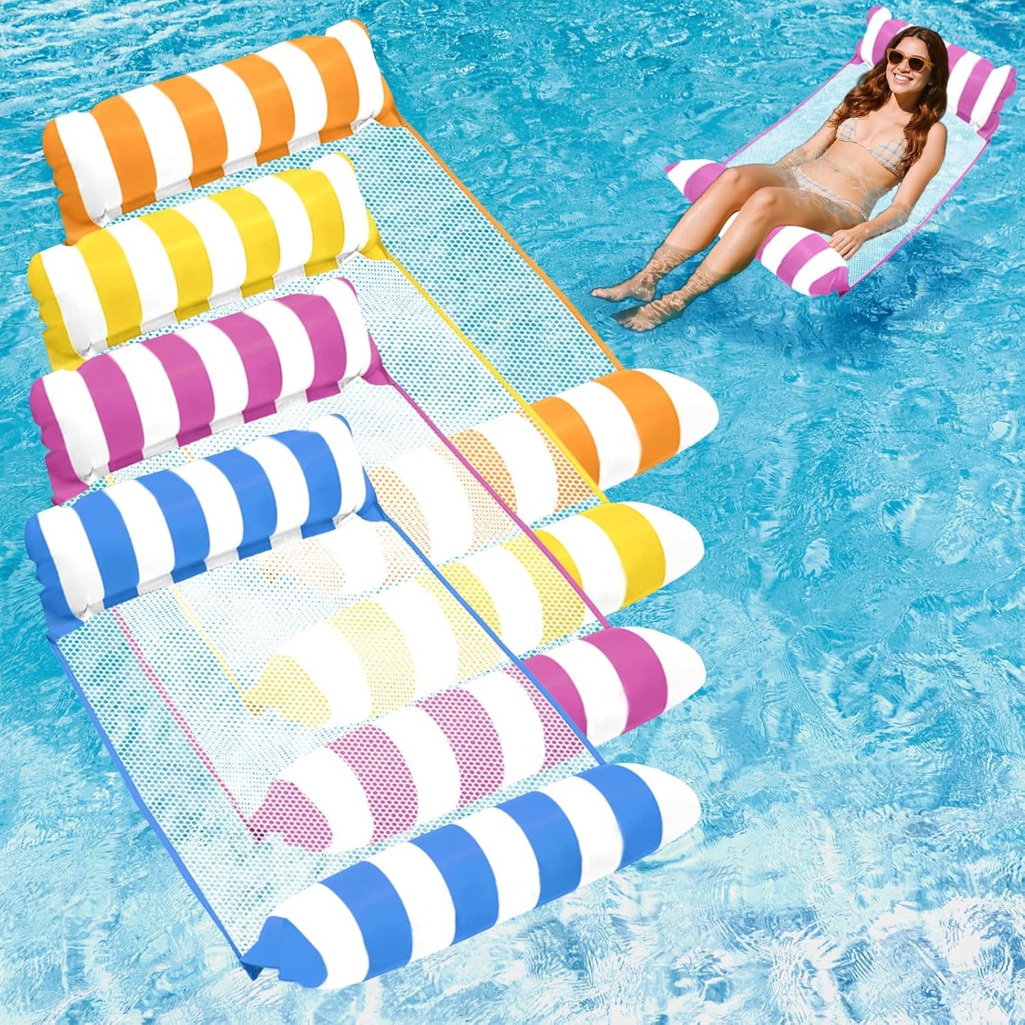 Upgraded Inflatable Mesh Floating Rafts for Ultimate Relaxation
