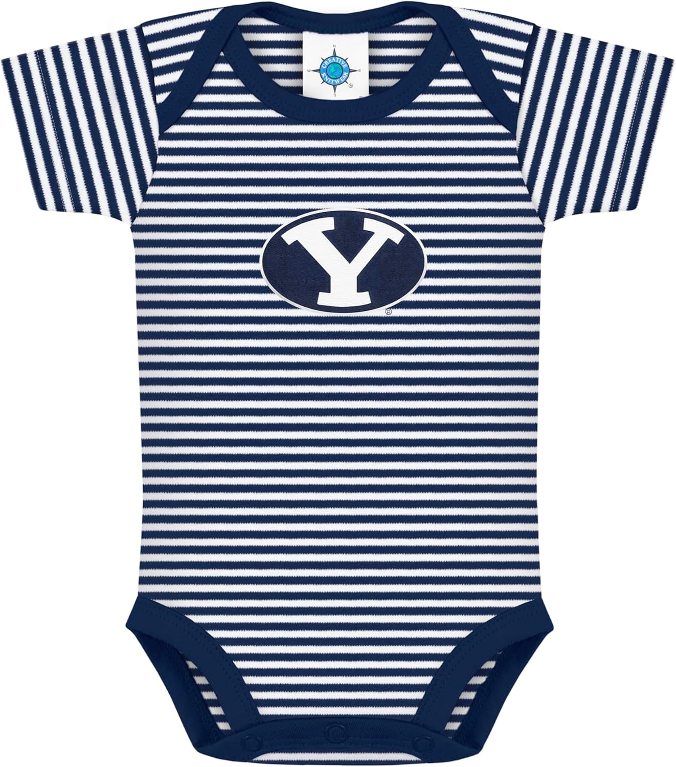 NCAA Infant Striped Bodysuit with Embroidered College Logo