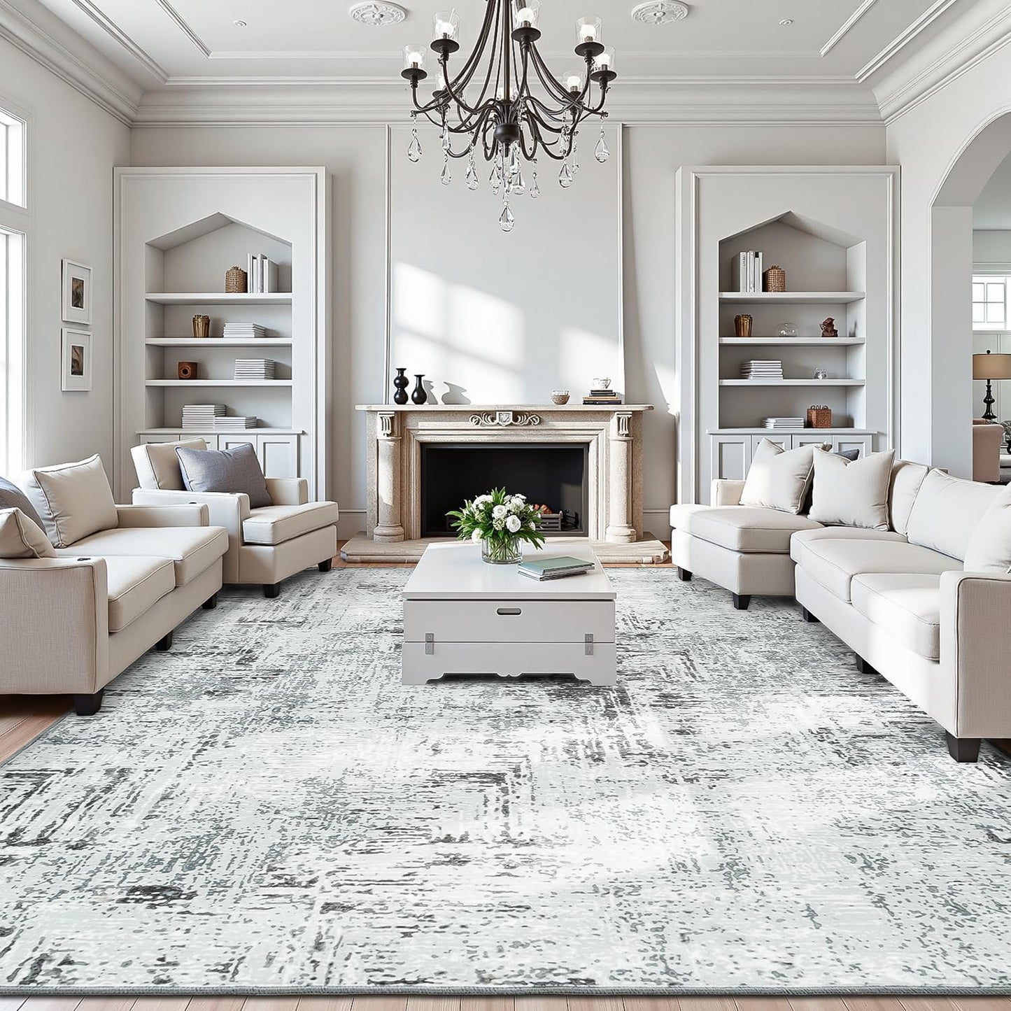 Rugflix 9x12 Washable Area Rugs for Cozy Living Spaces