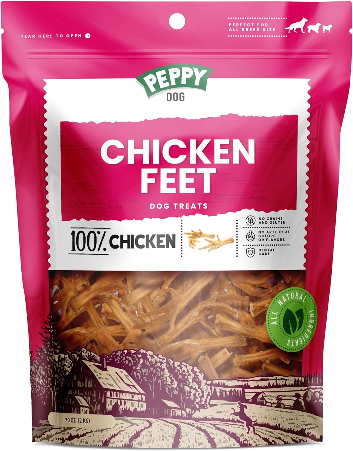 All Natural Chicken Feet Dog Treats for Joint Health and Hygiene