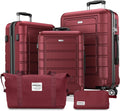 SHOWKOO Luggage Sets Expandable PC+ABS 5pc Set - Durable Travel Gear