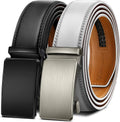 BULLIANT Men Leather Ratchet Belts Set of Two for All-Day Comfort