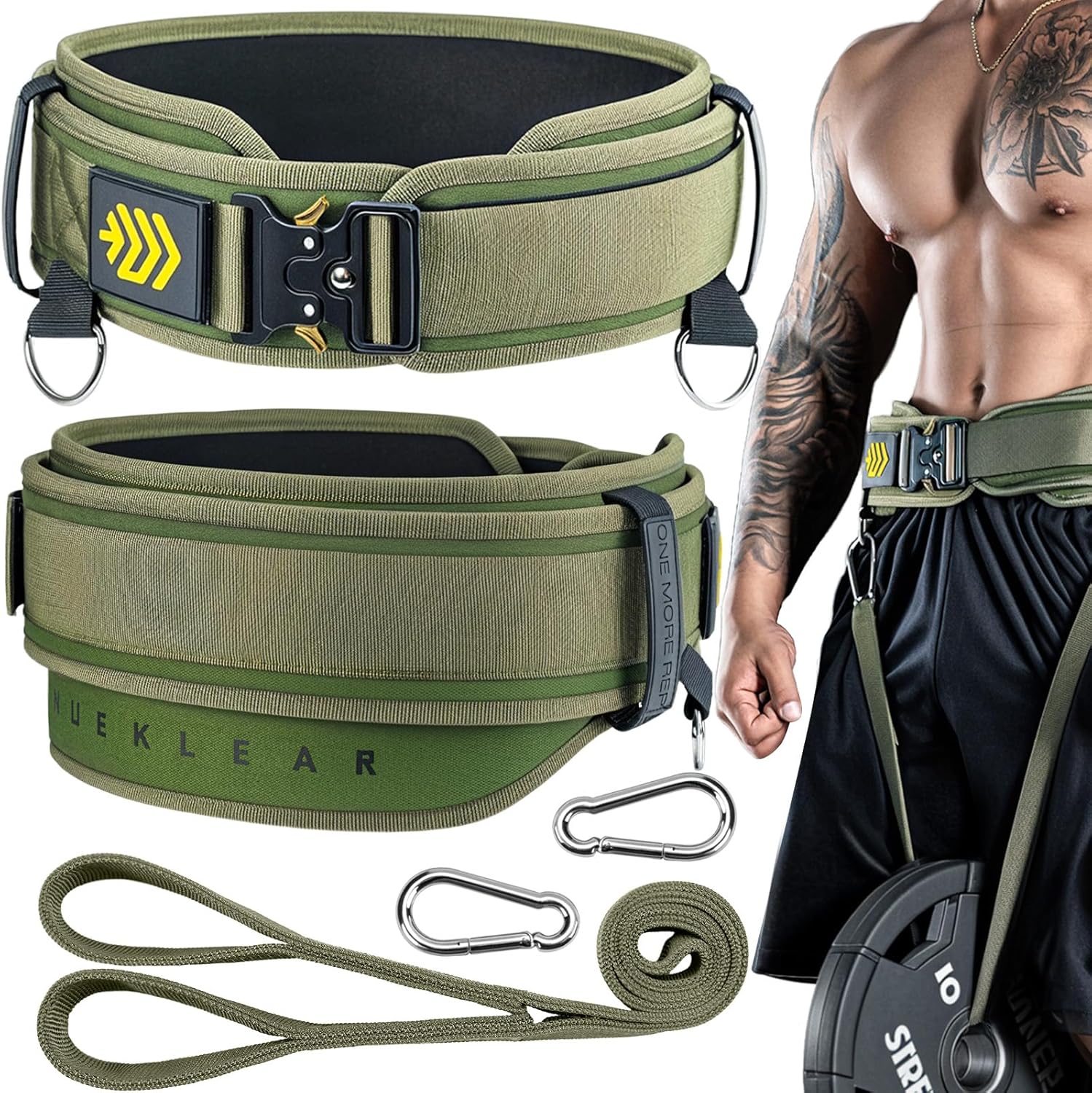 MANUEKLEAR 2-in-1 Weightlifting Belt for Powerlifting & More