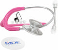 Acoustica Lightweight Stethoscope, Fuchsia Tube Dual-Head