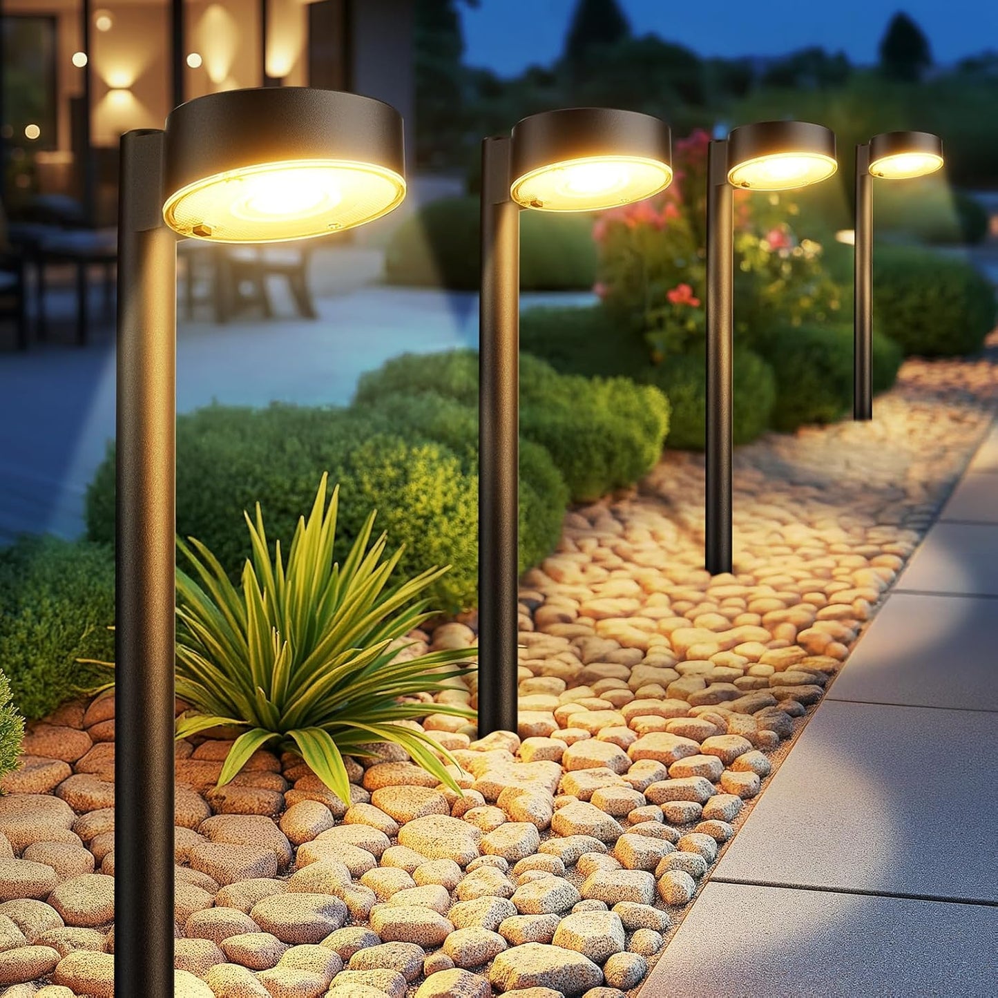 12 Pack Solar Pathway Lights Outdoor for Bright Illumination