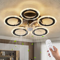 Ceiling Fan with Lights Remote Control 20in Geometric - Quiet