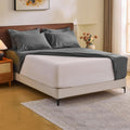 MEISHANG 100% French Pure Linen Sheets King Size - Extra Deep Pocket