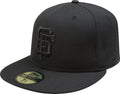 New Era MLB Black on Black 59FIFTY Fitted Cap for Fans