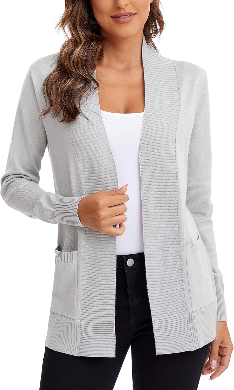 Urban CoCo Women's Lightweight Open Front Cardigan Sweater
