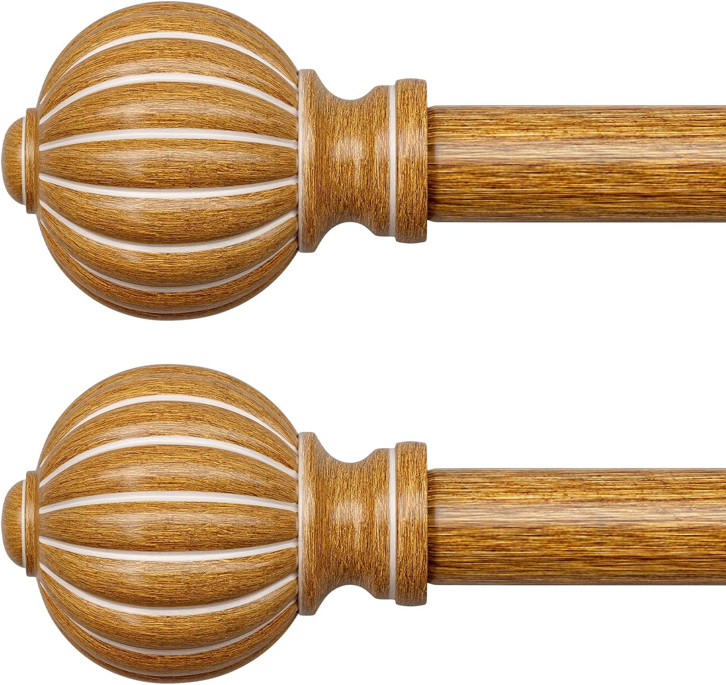 2 Pack Adjustable Heavy Duty Decorative Curtain Rods 28 to 48 in