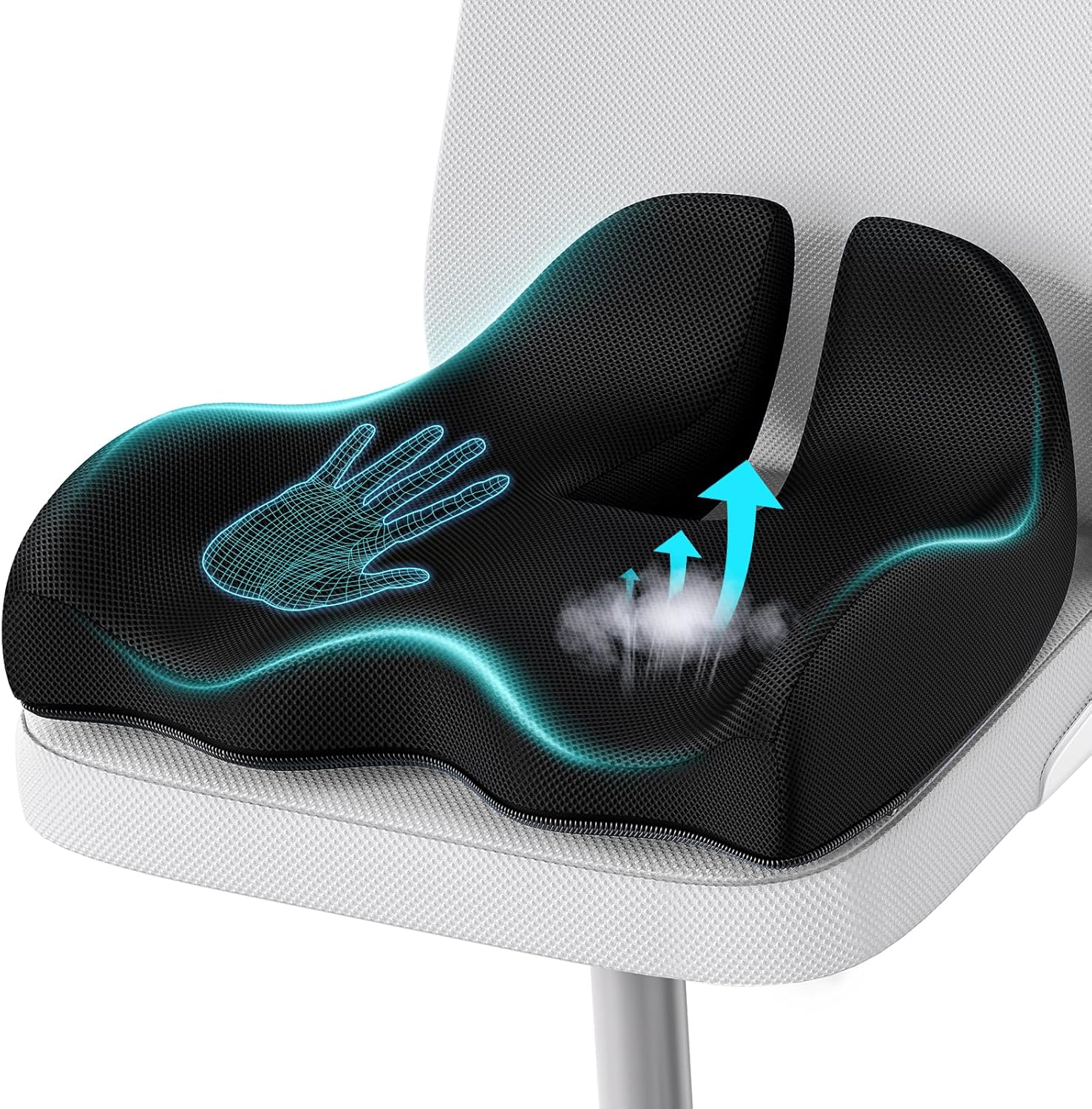 Extra Large Memory Seat Cushion for Office Chair Relief