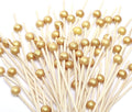 Handmade Wooden Cocktail Picks - Matt Gold Pearl