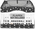 Dog Playpen Bottom Pad and Mesh Top Cover for 36in x 36in Playpen