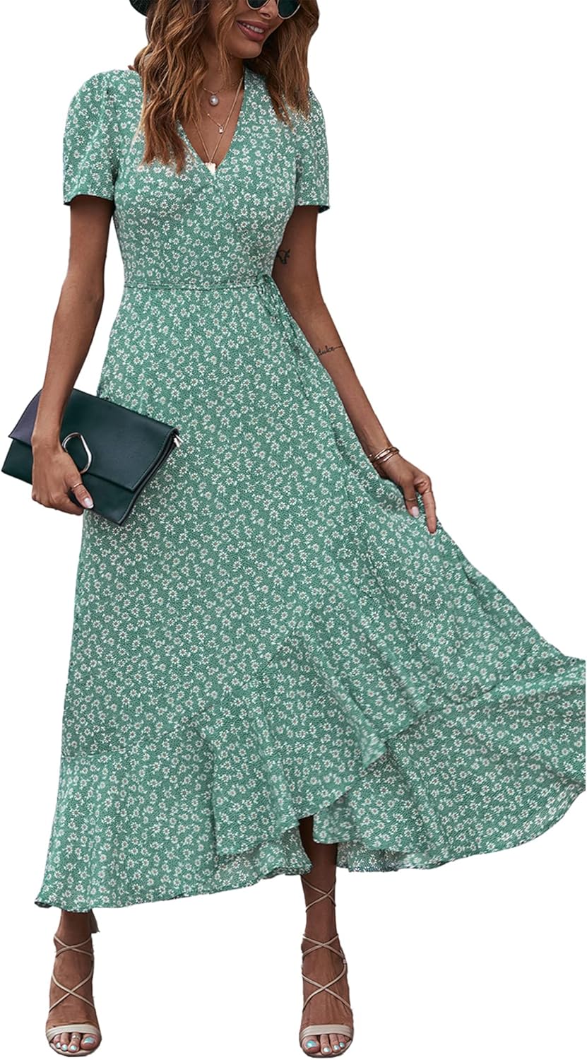 Floral Boho Maxi Dress for Women - Summer Casual Style