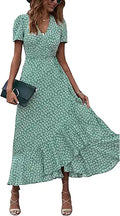 PRETTYGARDEN Wrap Maxi Dress - Flowy Boho Floral Summer Essential