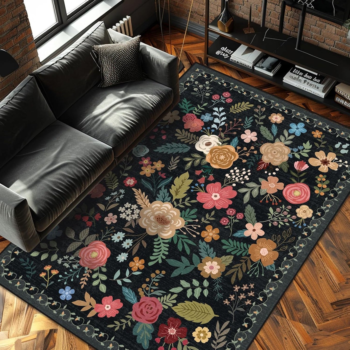 5x7 Area Rug for Living Room, Stain-Resistant & Non-Slip