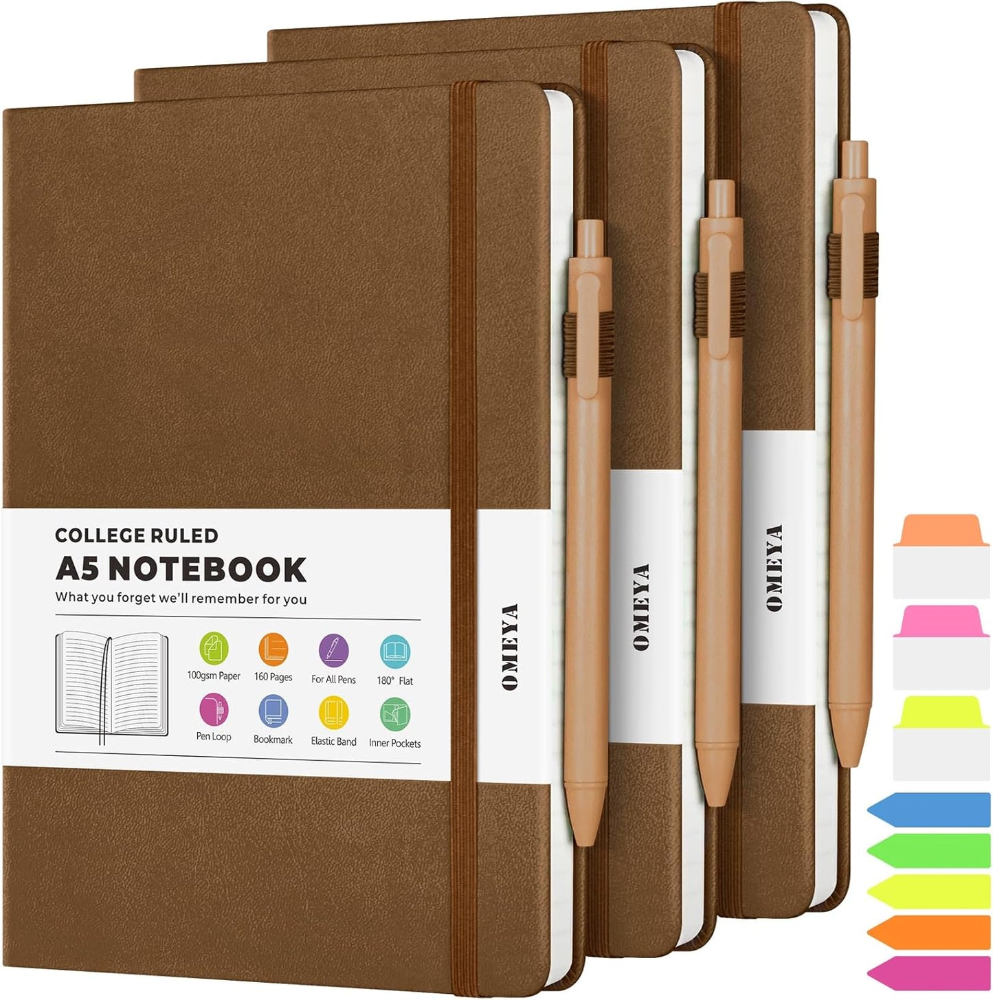 OMEYA Leather Journals - Stylish & Practical Trio