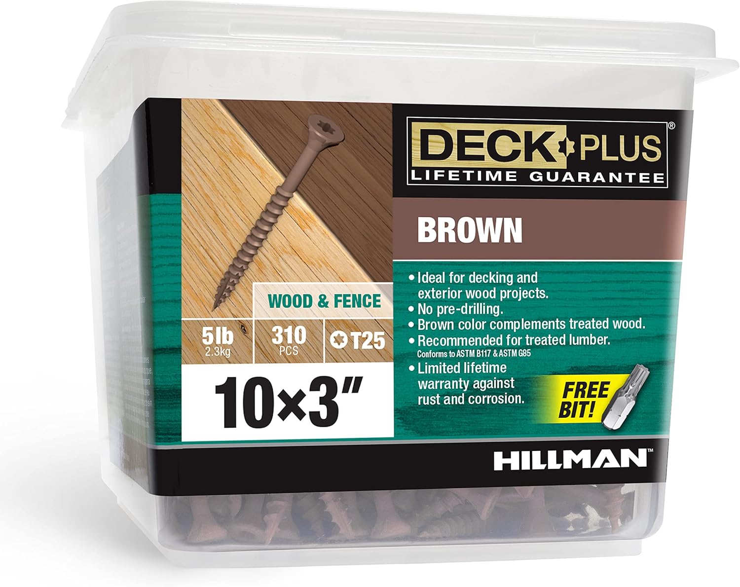 Deck Plus 3 Inch Epoxy Coated Screws for Outdoor Projects