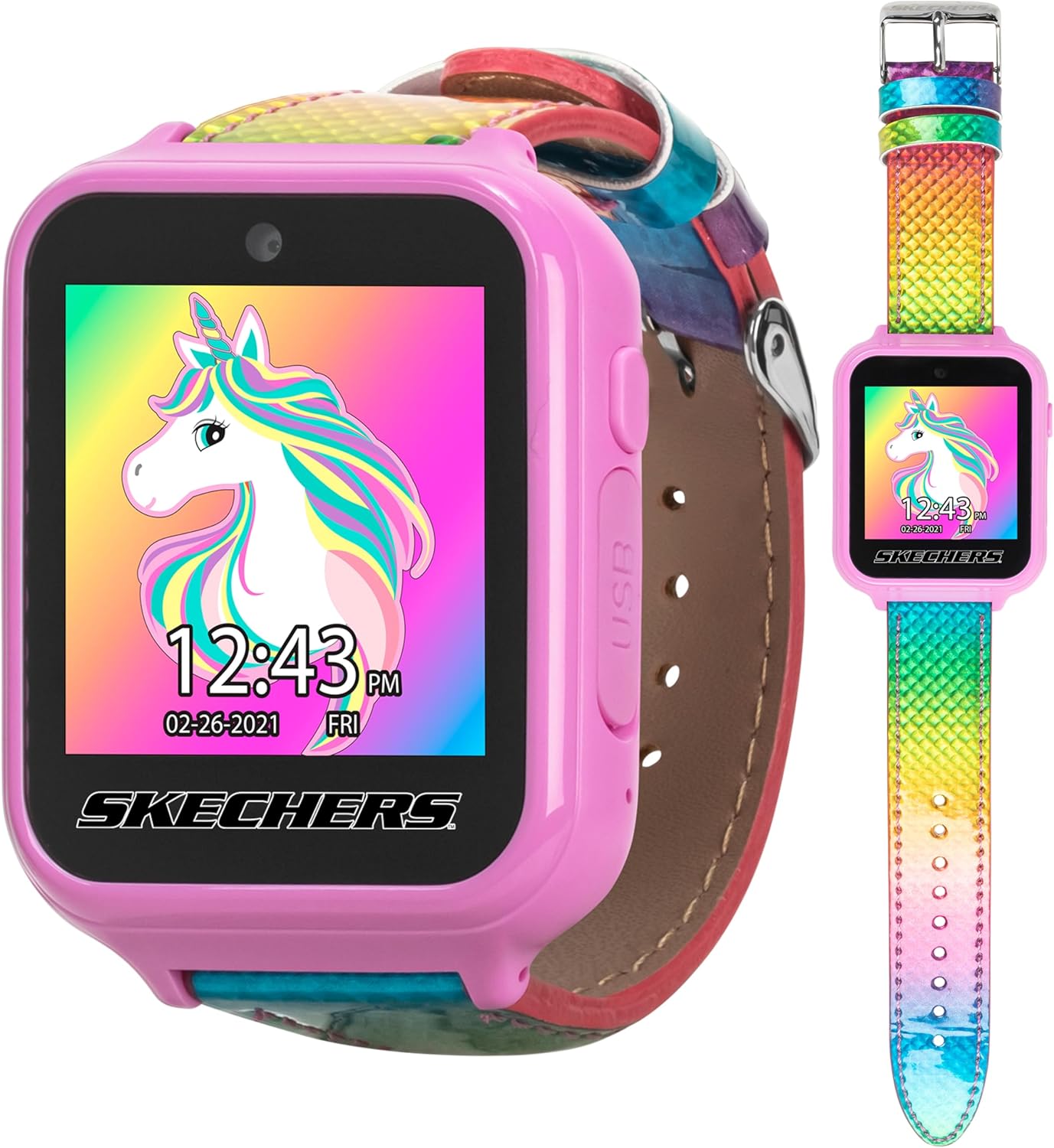 Kids Rainbow Smart Watch - Games, Camera, Fitness Tracker
