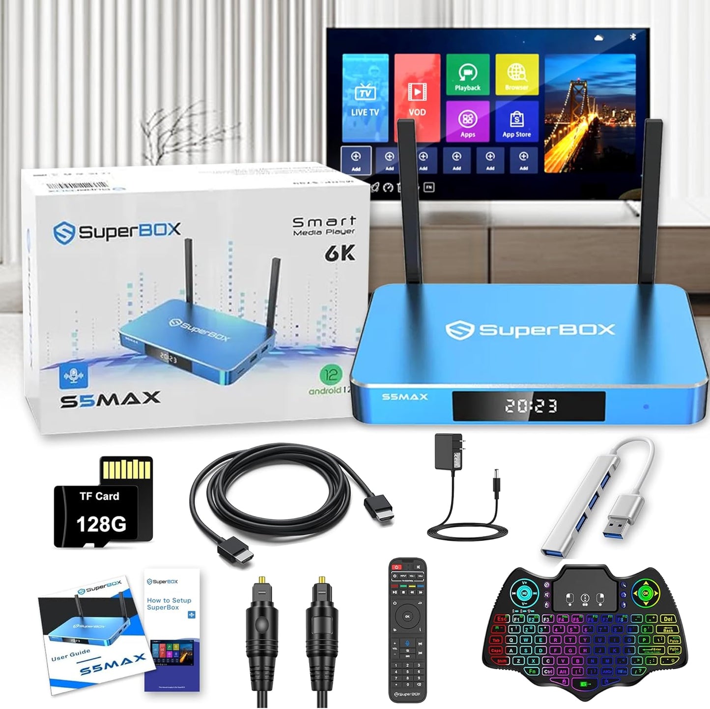 Ultimate S5 M-A.X: 64G Storage, Remote, Backlit Keyboard, 128G Card