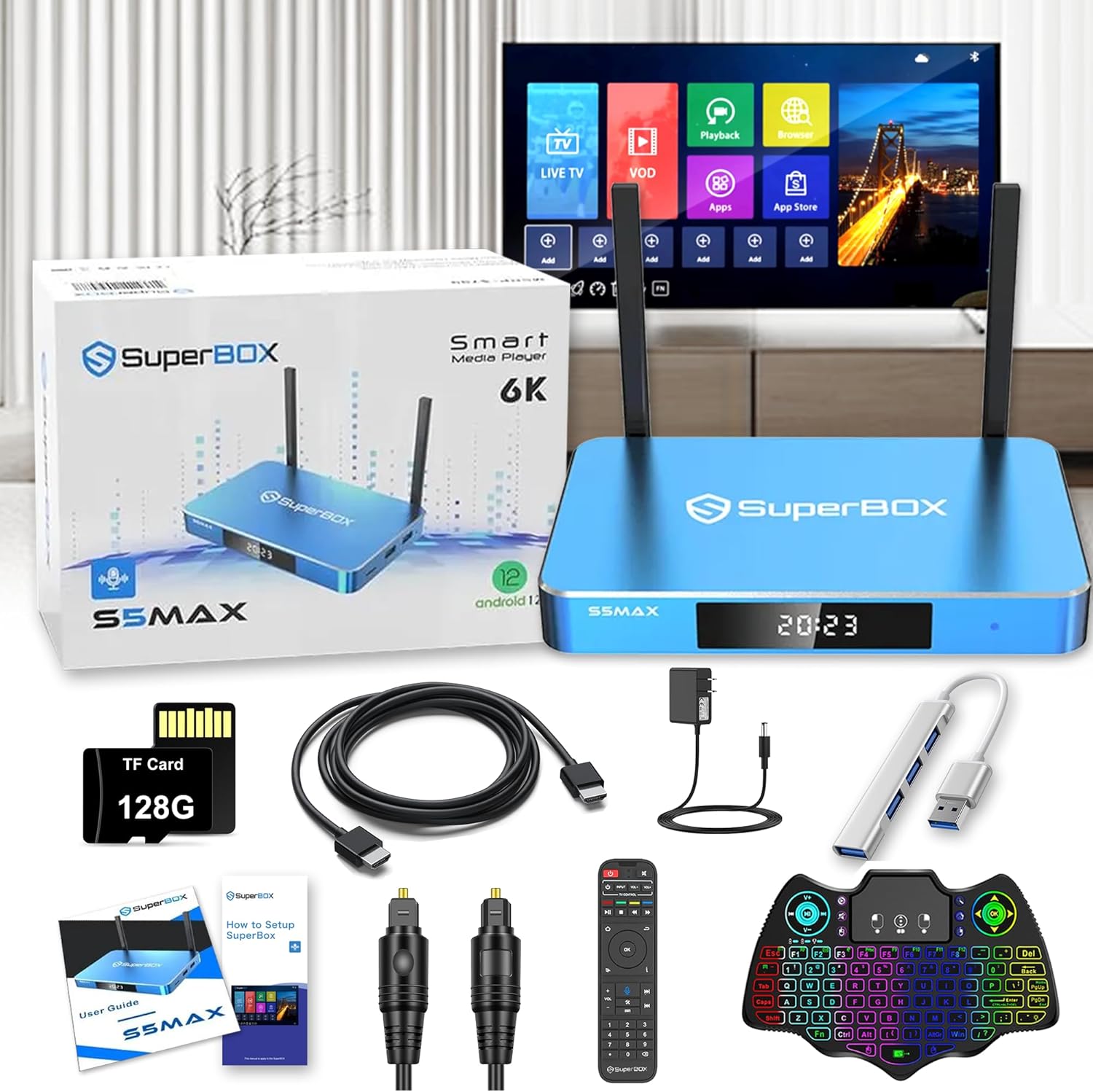 Ultimate S5 M-A.X: 64G Storage, Remote, Backlit Keyboard, 128G Card