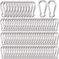 150 Pcs Carabiner Clip Spring Snap Hook M5 - Heavy Duty Keychain Pack