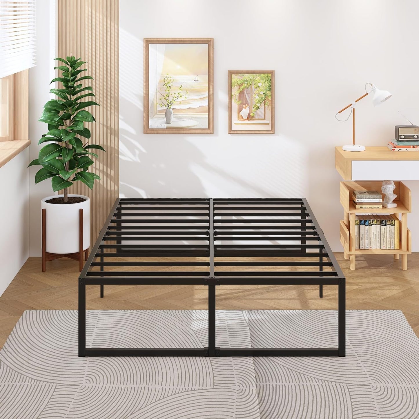18 Inch King Bed Frame Sturdy Mattress Foundation for Comfort