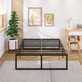 18 Inch Queen Bed Frame Heavy Duty Steel Slat Support - No Box Spring