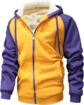 Men's Warm Fleece Hoodie by GXAMOY for Comfort in Winter Conditions