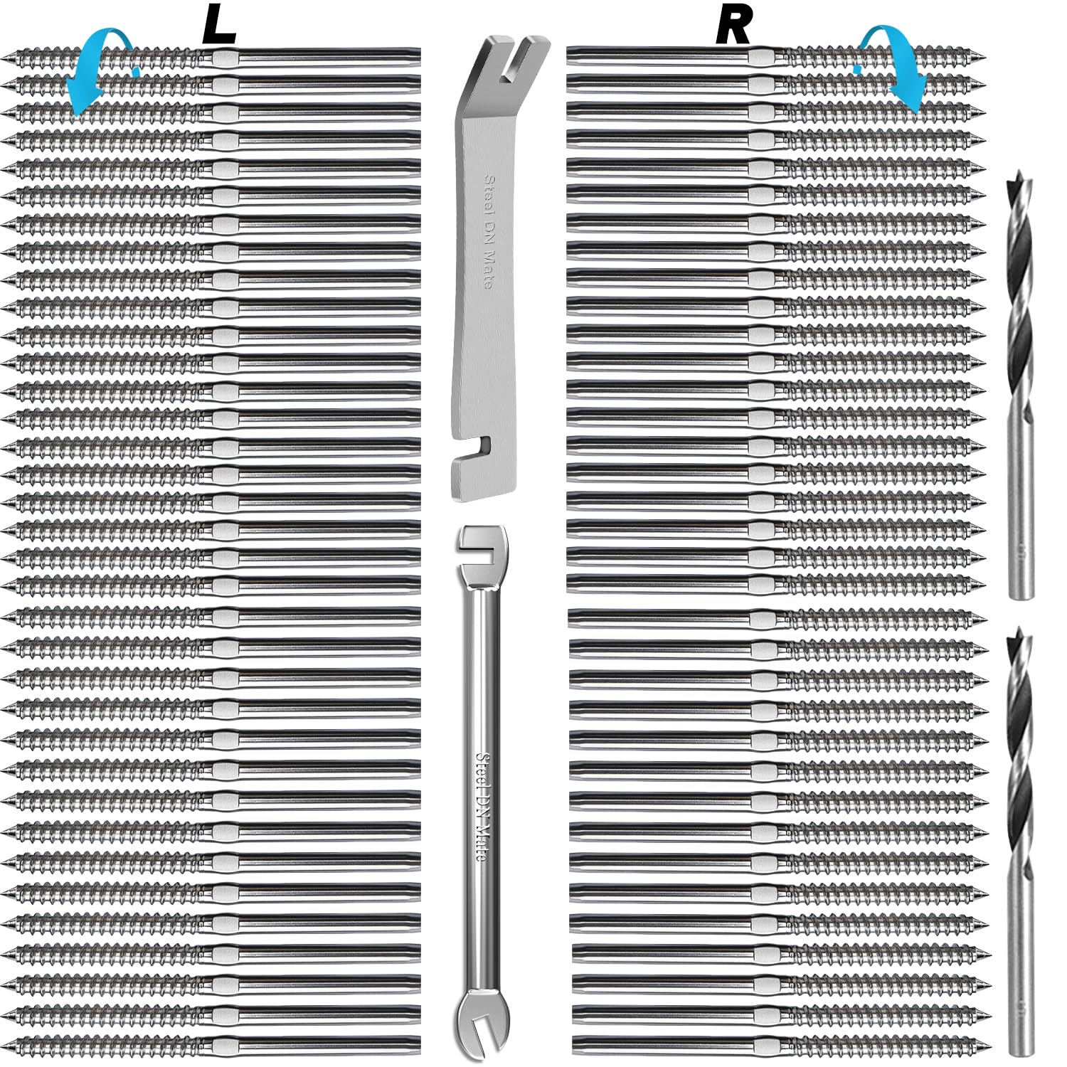 Stainless Steel Right&Left Handed Thread Swage Lag Screws for Railing