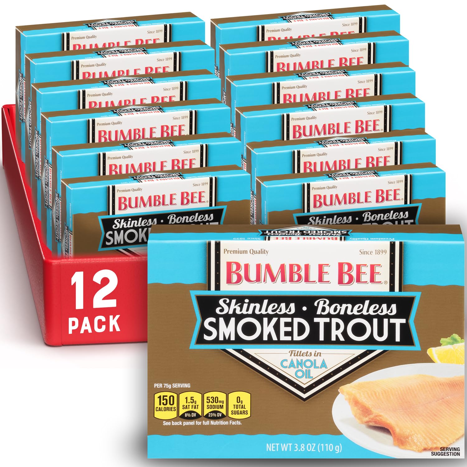 Bumble Bee Skinless & Boneless Smoked Trout Fillets - 12 Pack