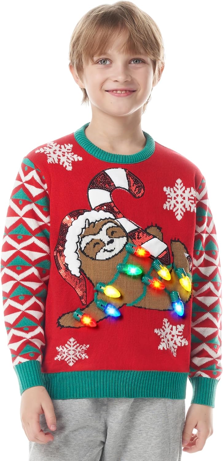 Giggling Getup LED Ugly Christmas Sweater for All Ages 2025