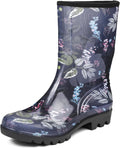 Waterproof Womens Rain Boots Insulated Lightweight Rubber - Warm Wide