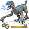 Remote Control Dinosaur Velociraptor Toy - Realistic Roaring RC