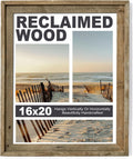 Rustic 16x20 Poster Frame Reclaimed Barnwood - Weathered Gray Charm