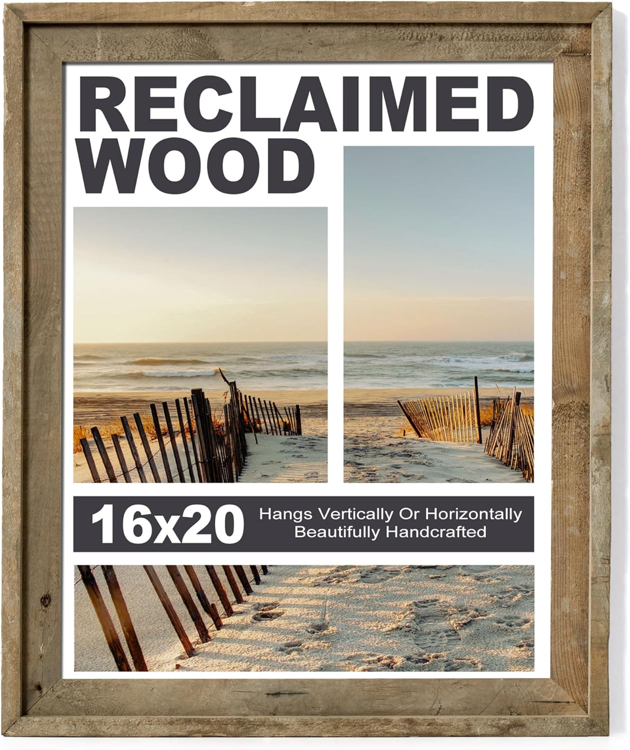 Rustic 16x20 Poster Frame for Charming Home Decor Display