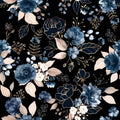 Black and Gold Floral Vintage Peel and Stick Wallpaper - Removable