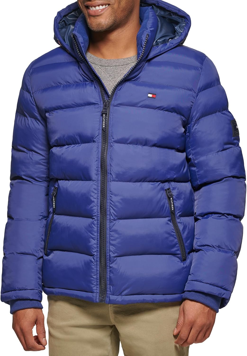 Tommy Hilfiger Men's Hooded Puffer Jacket for Cold Weather