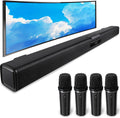 TV Soundbar Speaker with Bluetooth/AUX/USB/TF/Coaxial - 4 Wireless
