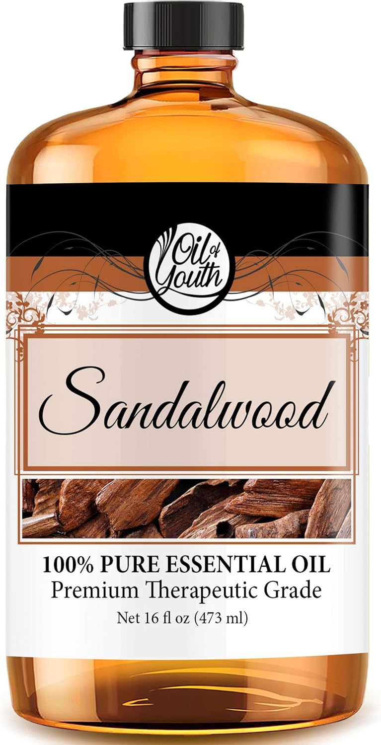 Sandalwood Essential Oil 16oz Bulk for Calming and Aromatherapy
