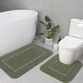 Bathroom Rug Set Sage Green - Soft 2 Piece Bath Rug Set