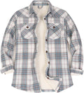 ThCreasa Womens Sherpa Lined Flannel Jacket - Fully Lined (Style R9VD)