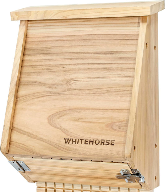 WHITEHORSE 4-Chamber Bat House for Outdoors - Cedar Wood Design