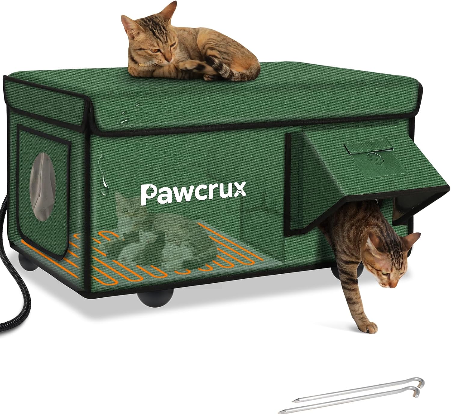 Weatherproof Heated Cat House for Outdoor Winter Comfort