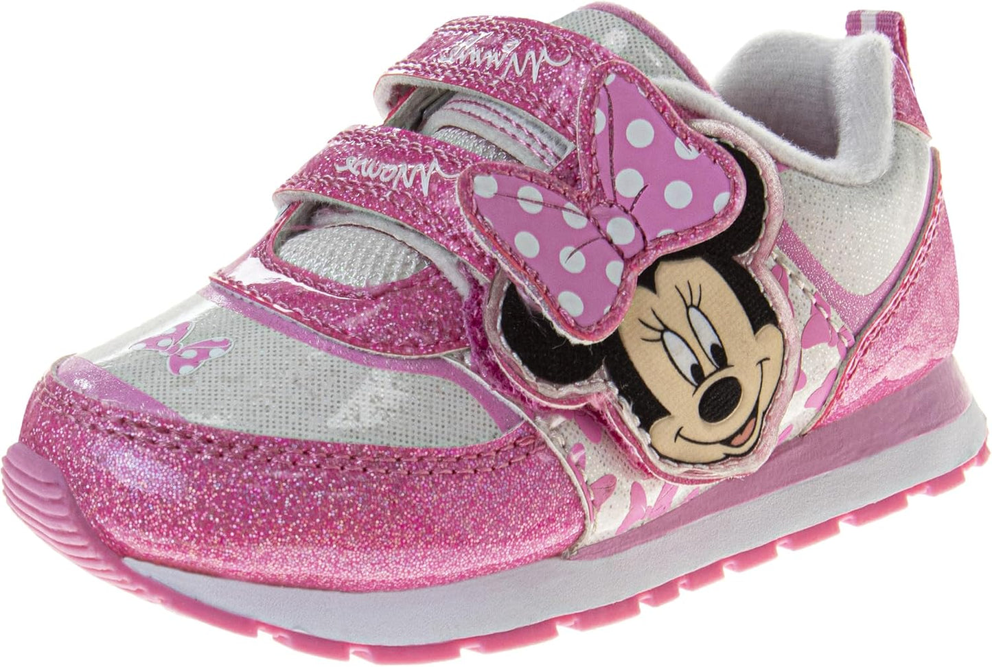 Minnie Mouse Light Up Laceless Running Shoes for Girls